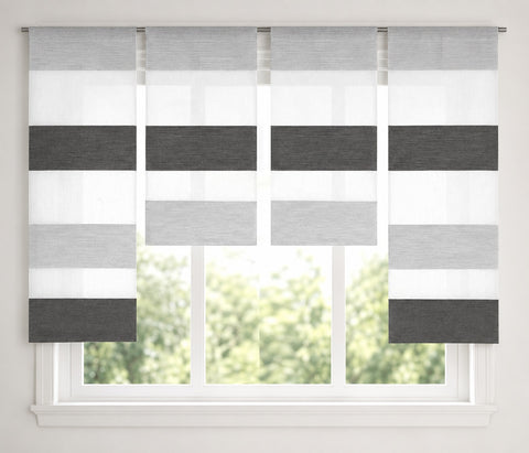 Design Mini Flächenvorhang Set anthrazit grau 2291