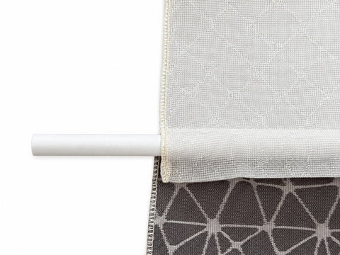Design Mini Flächenvorhang Set anthrazit grau Muster Scheibengardine 2292