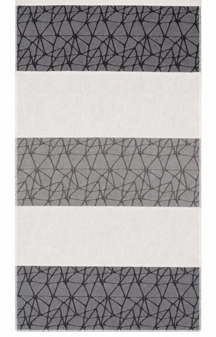 Design Mini Flächenvorhang Set anthrazit grau Muster Scheibengardine 2292
