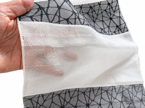 Design Mini Flächenvorhang Set anthrazit grau Muster Scheibengardine 2292