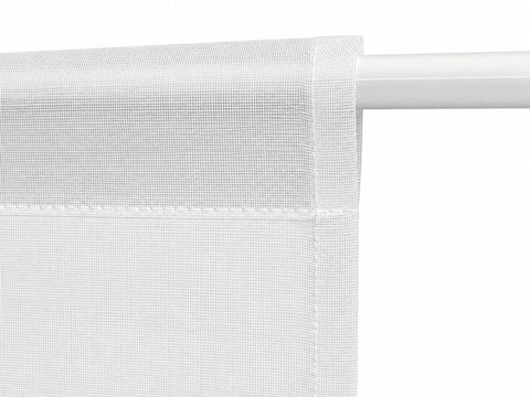 Mini Flächenvorhang Set / Fensterbehang Lochstickerei mit Borte "Alegra" Scheibengardine