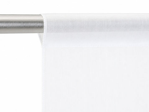 Design Mini Flächenvorhang Set weiß bestickt Kaffee Coffee Scheibengardine 4057-01