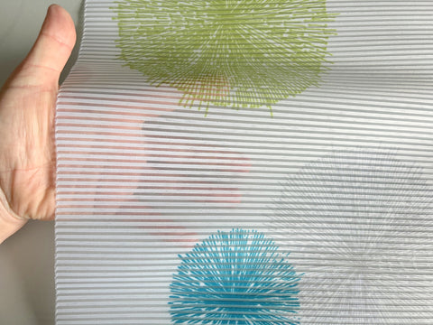 Mini Flächenvorhang Set Rawlins grün blau Kreise