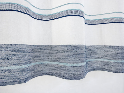 Design Ösenpanneaux Streifen blau Scheibengardine 4059-01