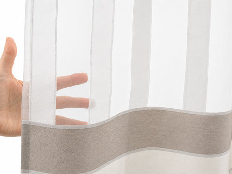 Ösen Bistrogardine beige HxB 50x140cm 2221