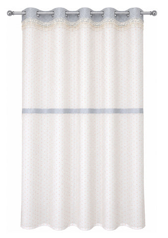 Ösenschal mit Perlenbesatz apricot 140x245cm
