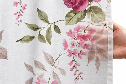 Ösenschal BxH 140x245cm Rosen rot 2643