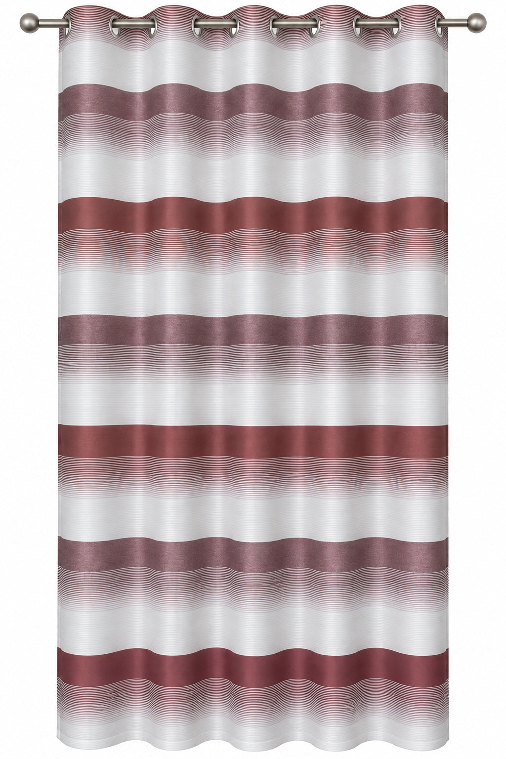 Ösenschal Deko Querstreifen rot bordeaux 140x245cm 2421