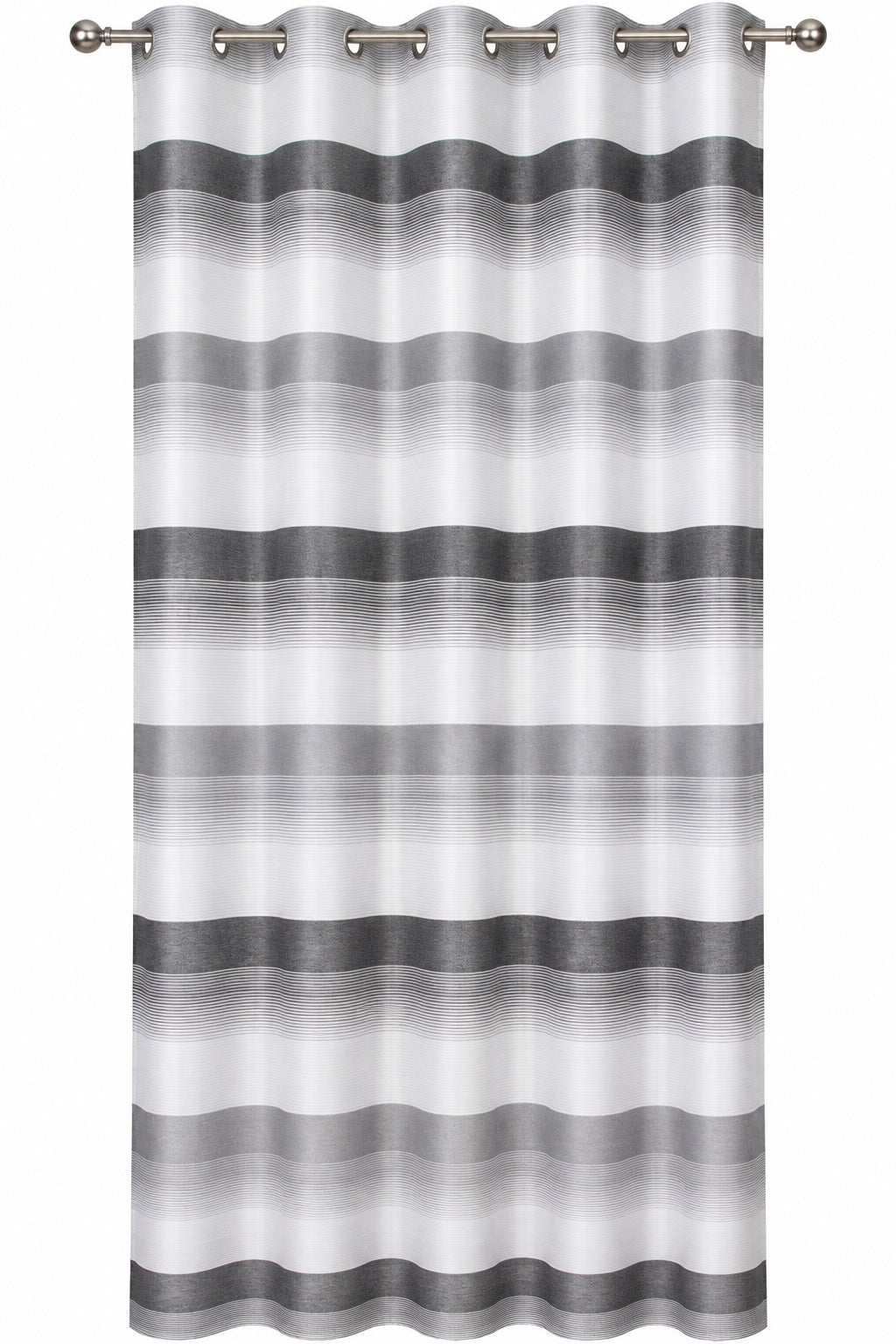 Ösenschal Deko Querstreifen anthrazit grau 140x245cm 2421