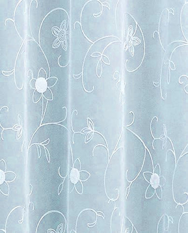 Ösenschal 140x245cm SUPERSTAR Gardine mit Ösen bestickt