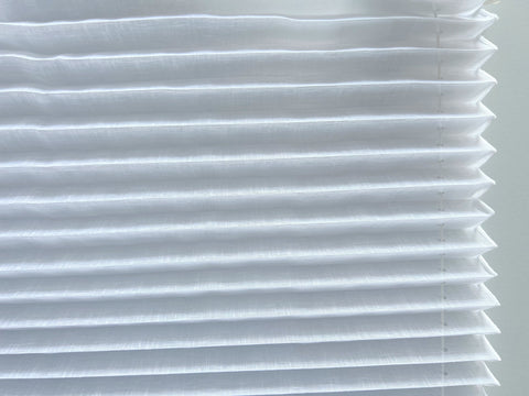 Plisseerollo ohne Bohren 100x140 cm weiß – Raffrollo in Leinenoptik, transparent, stufenlos höhenverstellbar mit Klettband & Aufhängegleiter