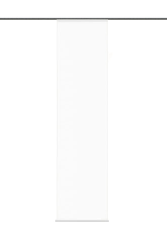 Flächenvorhang Rom uni Flammgarn weiß BxH 60x245cm