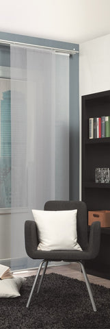 Flächenvorhang Rom uni Flammgarn weiß BxH 60x245cm