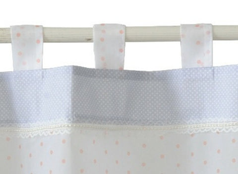 Scheibengardine Schlaufen Panneaux Kleinfenster HxB 48x140 apricot Perlen Bistro