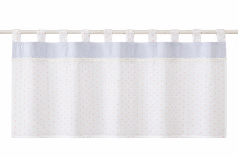 Scheibengardine Schlaufen Panneaux Kleinfenster HxB 48x140 apricot Perlen Bistro