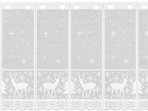 Scheibengardine Hirsch Schneeflocke HxB 50x140cm 2358