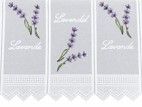 Scheibengardine Lavendel lila HxB 45x150cm