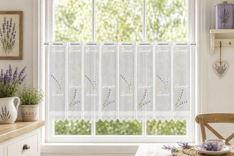 Scheibengardine Lavendel lila HxB 45x150cm