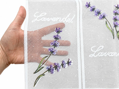 Scheibengardine Lavendel lila HxB 45x150cm
