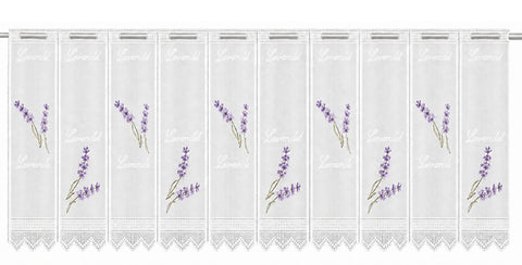 Scheibengardine Lavendel lila HxB 45x150cm