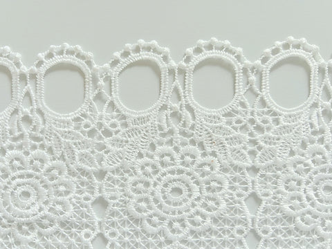 Scheibengardine Bistrogardine Macrame weiß HxB 48x140cm