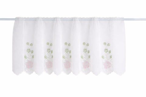Scheibengardine Stick Rose creme nach Maß