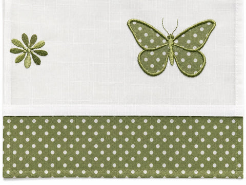 Design Scheibengardine Landhaus Schmetterling HxB 48x140cm
