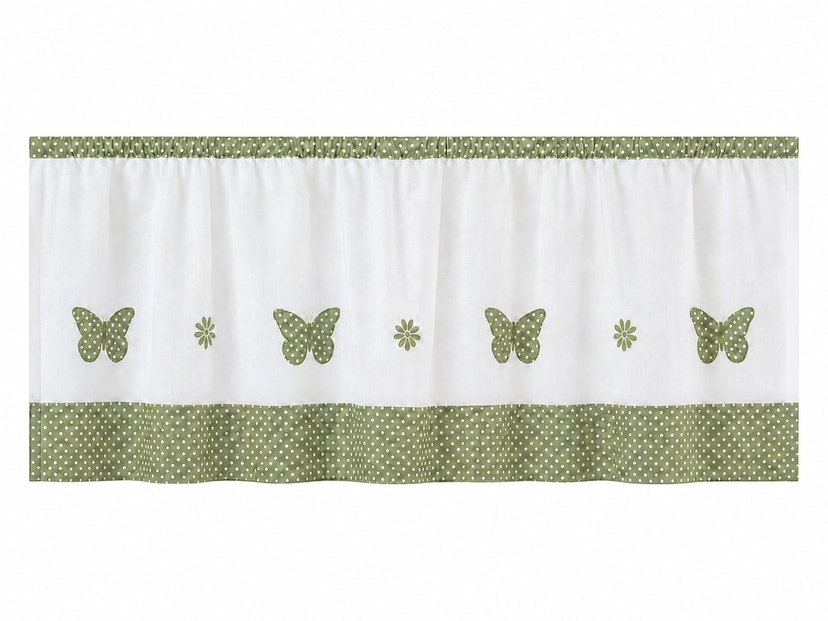 Design Scheibengardine Landhaus Schmetterling HxB 48x140cm