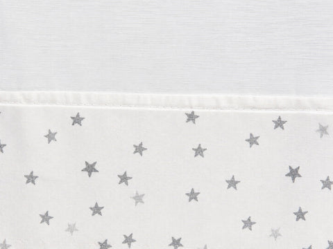 Design Schlaufen Scheibengardine kleine Sterne (leuchtend)