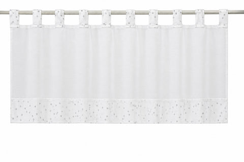 Design Schlaufen Scheibengardine kleine Sterne (leuchtend)