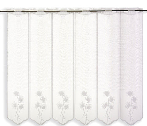 Scheibengardine Jacquard Blume nach Maß