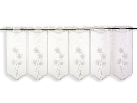 Scheibengardine Jacquard Blume nach Maß