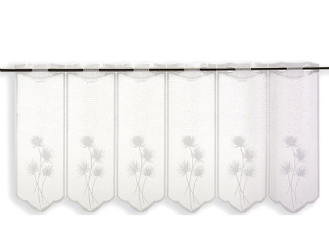 Scheibengardine Jacquard Blume nach Maß