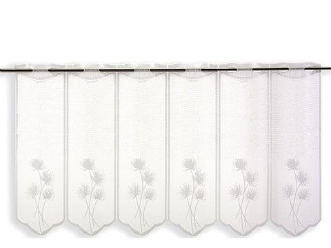 Scheibengardine Jacquard Blume nach Maß