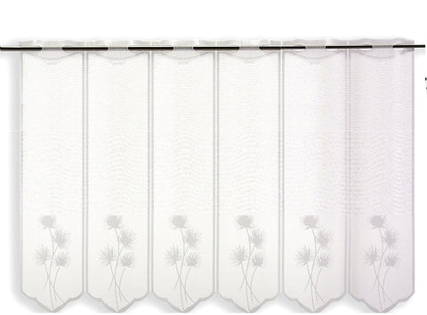 Scheibengardine Jacquard Blume nach Maß