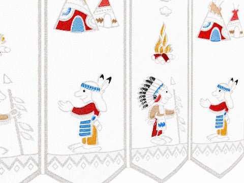 Scheibengardine Indianer nach Maß