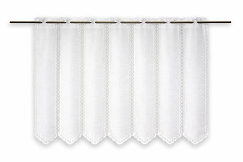 Nach Maß Scheibengardine weiß Höhe 30/45/60/90cm 7002