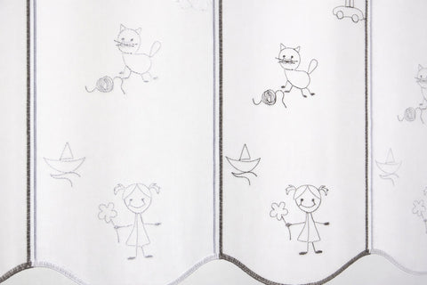 nach Maß Scheibengardine Kinder Höhe 45/60cm