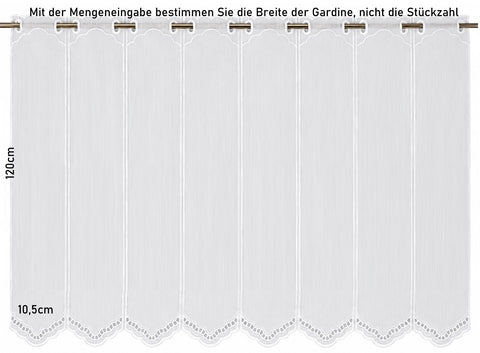 Scheibengardine Borte mit Lochstickerei nach Maß