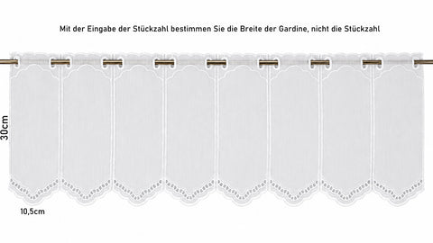 Scheibengardine Borte mit Lochstickerei nach Maß