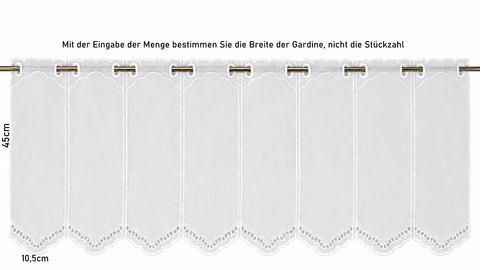 Scheibengardine Borte mit Lochstickerei nach Maß