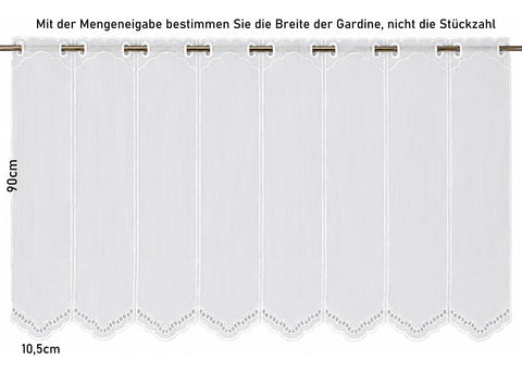 Scheibengardine Borte mit Lochstickerei nach Maß