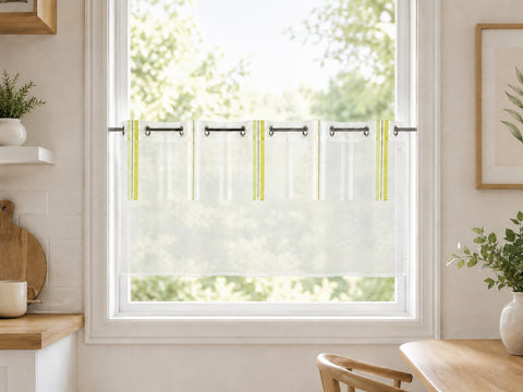 Design Scheibengardine versch. Farben HxB 50x150cm