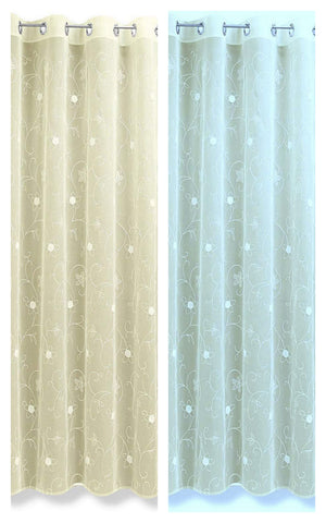 Ösenschal 140x245cm SUPERSTAR Gardine mit Ösen bestickt
