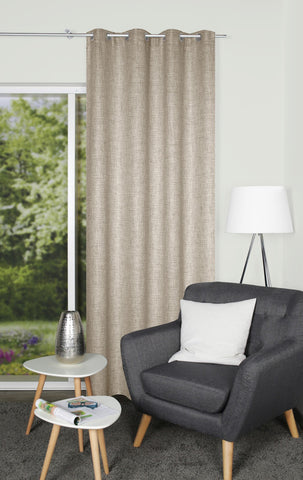 Ösenschal Leinen taupe BxH 140x245cm blickdicht rustikal