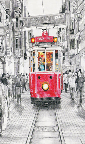 Digi Rollo Sichtschutz digital bedruckt Tram Strassenbahn