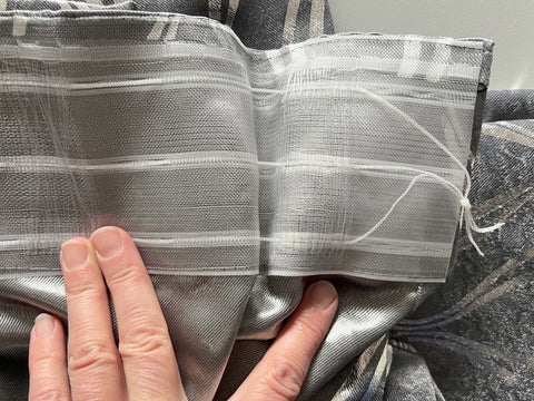 Verdunkelungschal mit Foliendruck grau / silber BxH 140x245cm