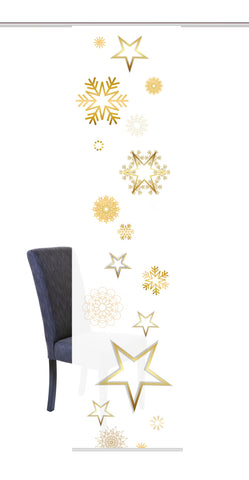 Flächenvorhang Stario Stern Sterne gold BxH 60x245cm