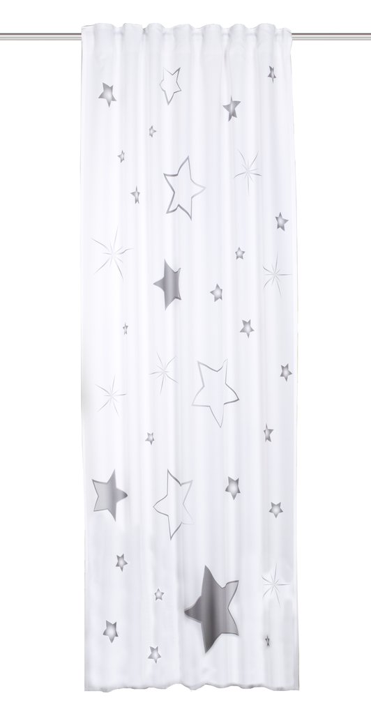 Schlaufenschal Stars grau BxH 120x245cm