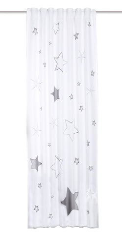 Schlaufenschal Stars grau BxH 120x245cm